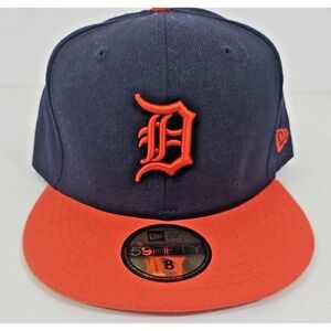 Detroit Black and orange New Era 59Fifty size 8" Baseball Cap